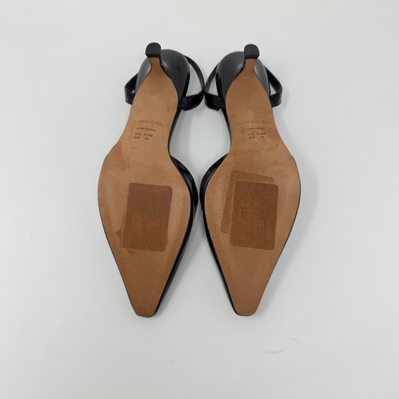 New Vince Sarita Kitten Heel Pump Black Sz 8.5 - Picture 9 of 10